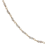 Collier doré avec duo opale rose 42 cm