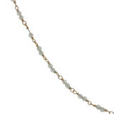 Collier doré avec duo prehnite 42 cm