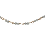Collier doré avec duo labradorite 42 cm