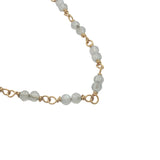Collier doré avec duo labradorite 42 cm