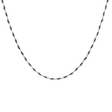 Collier doré avec duo onyx noire 42 cm