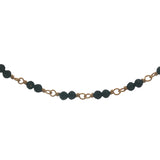 Collier doré avec duo onyx noire 42 cm