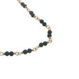 Collier doré avec duo onyx noire 42 cm