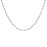 Collier doré avec duo grenat 42 cm
