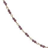 Collier doré avec duo grenat 42 cm