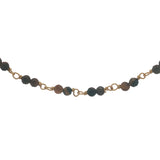 Collier doré avec duo oeil de tigre 42 cm