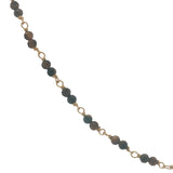Collier doré avec duo oeil de tigre 42 cm