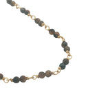 Collier doré avec duo oeil de tigre 42 cm