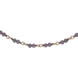 Collier doré avec duo améthyste 42 cm