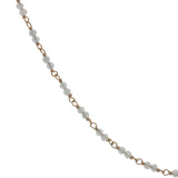 Collier doré avec duo quartz rose 42 cm