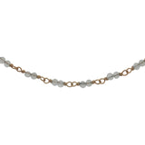 Collier doré avec duo pierre de lune 42 cm