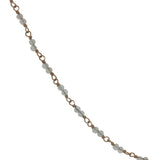 Collier doré avec duo pierre de lune 42 cm