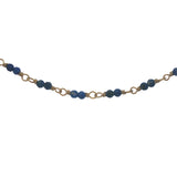 Collier doré avec duo lapis lazulis 42 cm