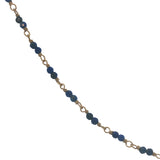 Collier doré avec duo lapis lazulis 42 cm