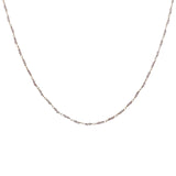 Collier doré avec duo tourmaline rose 60 cm