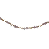 Collier doré avec duo tourmaline rose 60 cm