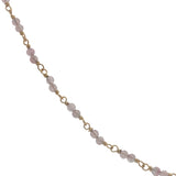 Collier doré avec duo tourmaline rose 60 cm