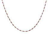 Collier doré avec duo onyx rouge 42 cm