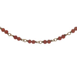Collier doré avec duo onyx rouge 42 cm