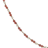 Collier doré avec duo onyx rouge 42 cm