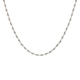 Collier doré avec duo quartz fumé 42 cm