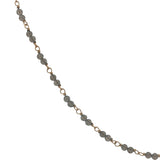 Collier doré avec duo quartz fumé 42 cm
