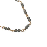 Collier doré avec duo quartz fumé 42 cm