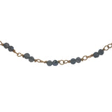 Collier doré avec duo iolite 42 cm