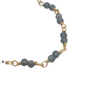Collier doré avec duo iolite 42 cm