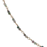 Collier doré avec duo tourmaline 42 cm