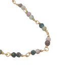 Collier doré avec duo tourmaline 42 cm