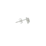 Boucle d'oreilles puce argent 925 soleil zircons