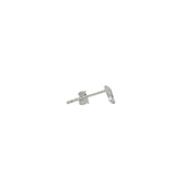 Boucle d'oreilles puce argent 925 étoile des vents avec zircons