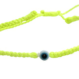 White eye neon cord bracelet