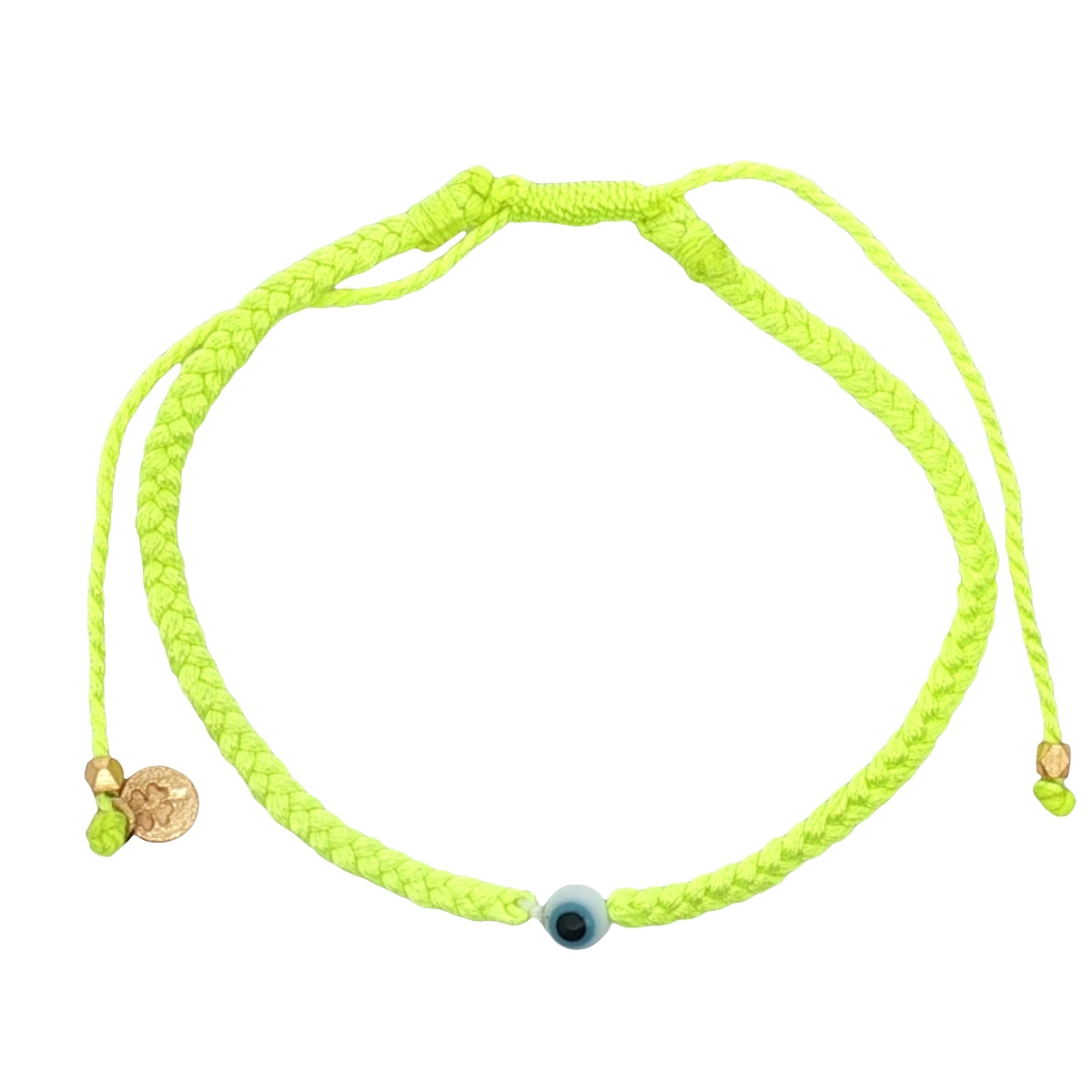 White eye neon cord bracelet