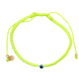 White eye neon cord bracelet