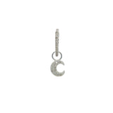 Mini créole fermée argent 925 pampille lune zircons