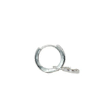 Mini créole fermée argent 925 pampille lune zircons
