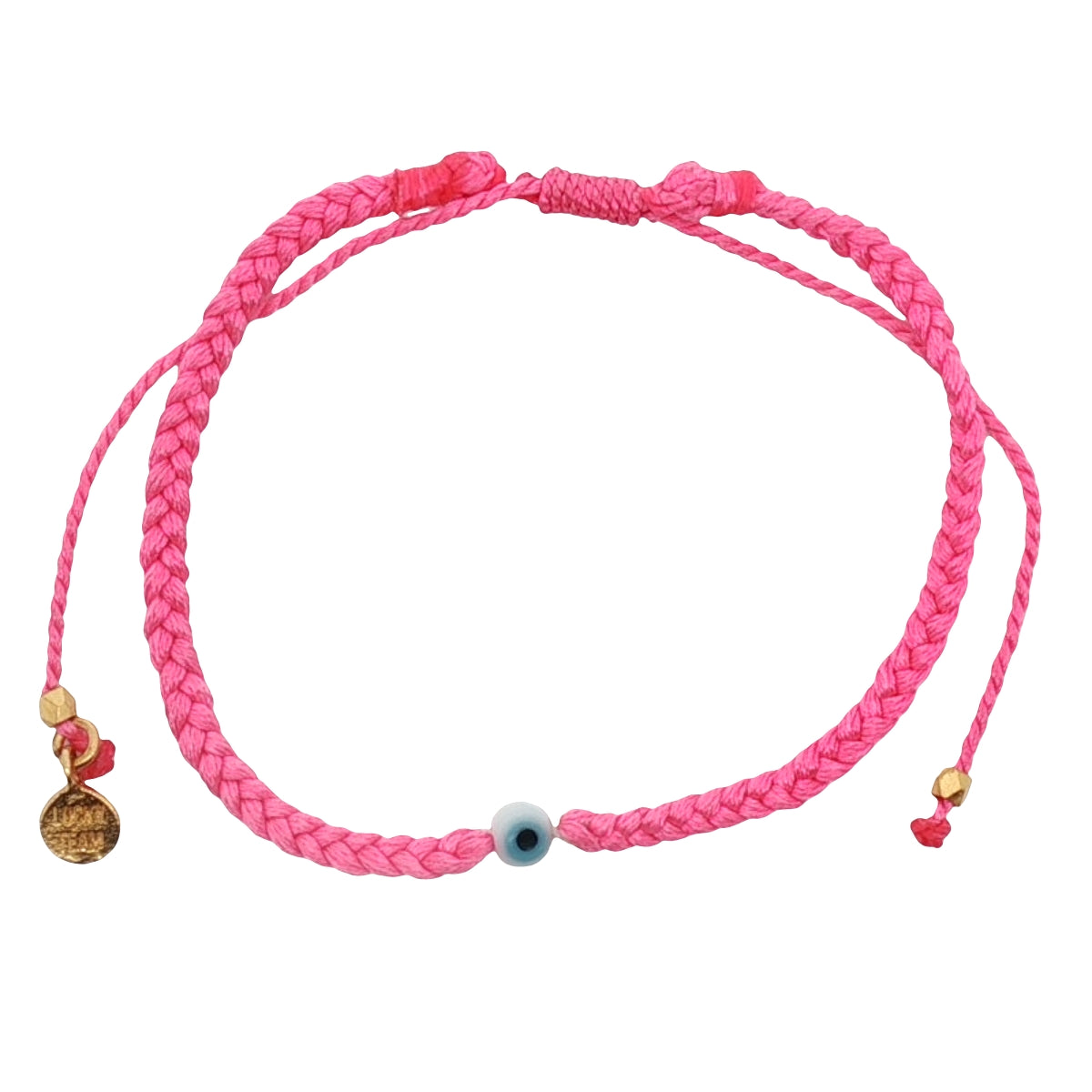 White eye neon cord bracelet