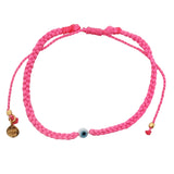 White eye neon cord bracelet