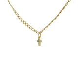 Collier chaine et croix 38cm