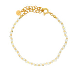 Gold bracelet and faceted natural stones