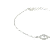 925 silver bracelet with zircon eye