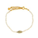 Golden duo stone bracelet