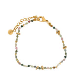 Bracelet doré en Tourmaline avec couronnes et boules dorées