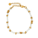Gold and stone bracelet