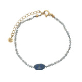 Bracelet doré duo de lapis lazulis et labradorite