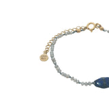 Bracelet doré duo de lapis lazulis et labradorite
