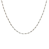 Collier doré avec duo quartz fumé 60 cm