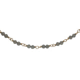 Collier doré avec duo quartz fumé 60 cm